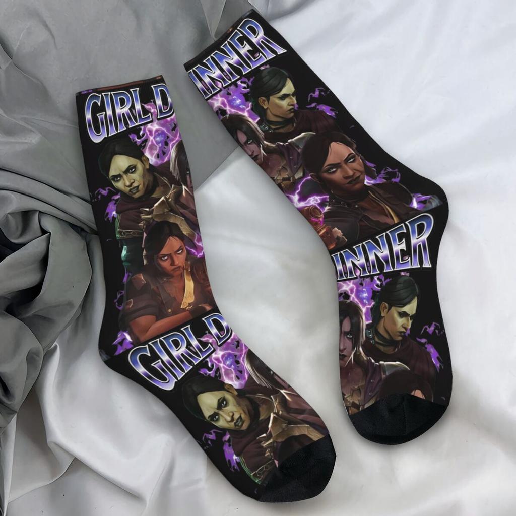 Arcane Vi Și Jinx Ciorapi Anime Bărbați Șosete Moi Respirabile Șosete Amuzante Primăvară Skateboard Antiderapante Șosete Personalizate Cadou de Ziua de Naștere