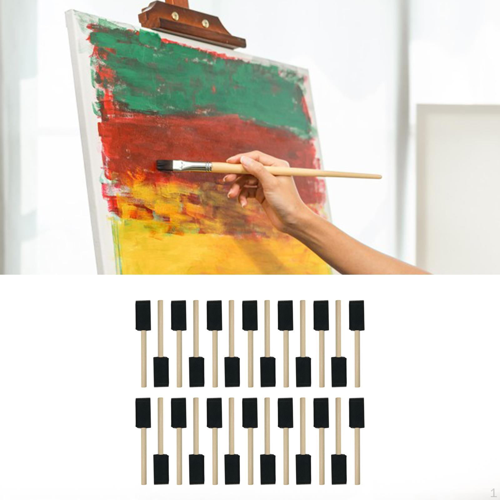 

Детские губки для рисования, поролоновые кисти, художественные ремесла, портативная деревянная ручка для рисования