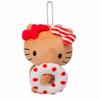 12cm  Summer black Tanned Skin Series  Float Ring Plush Toy Keychain Red White Kitty cat Stuffed Backpack Charm