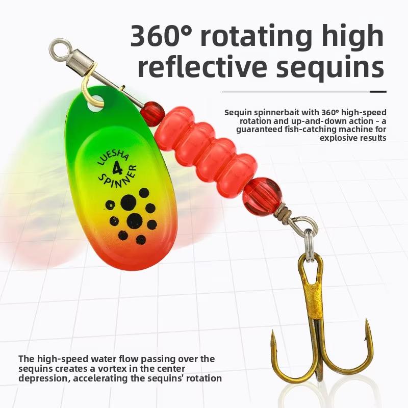 Fishing Lure Kit 5PCS 67G Spinner Bait Metal Trout Bass Salmon Pike Catfish Zander Marlin Freshwater Saltwater Midwater Bottom