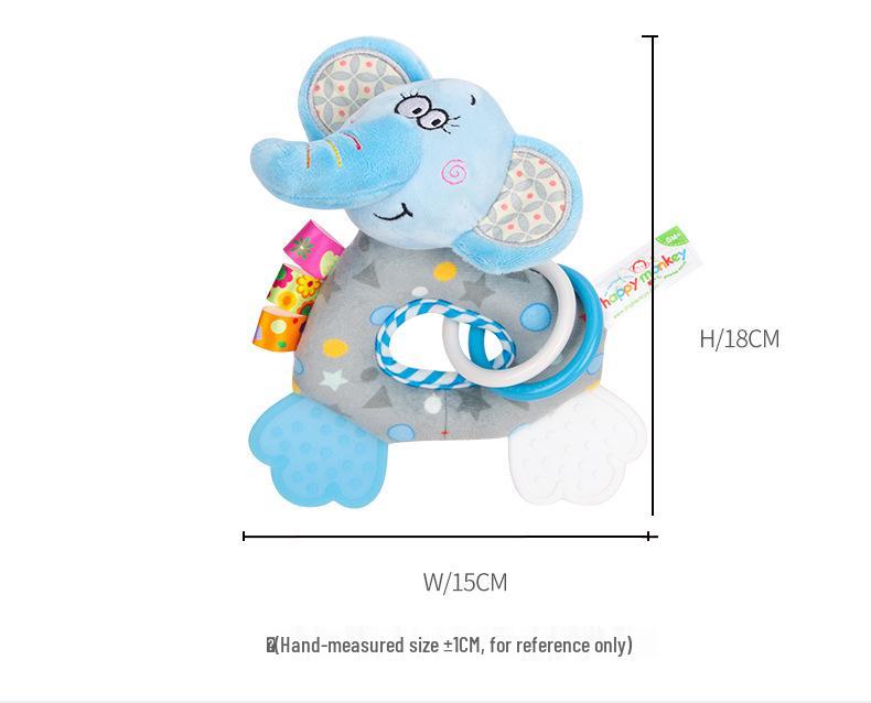 Happy Monkey Newborn Plush Teether & Hand Rattle Toy