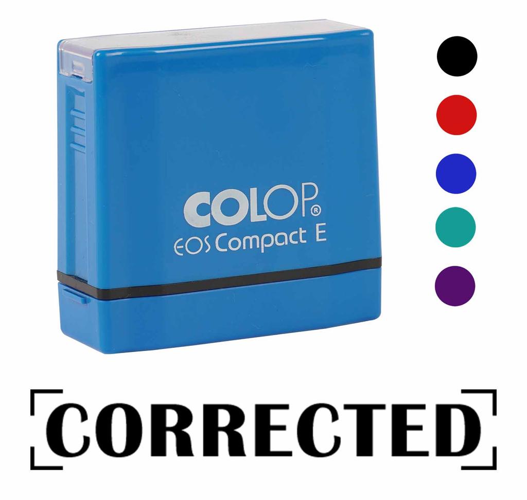 Printtoo Corrected Self Inking Rubber Stamp Pre-Inked Office Stamp- Home Office Business Stationery, Black- 42 x 9
