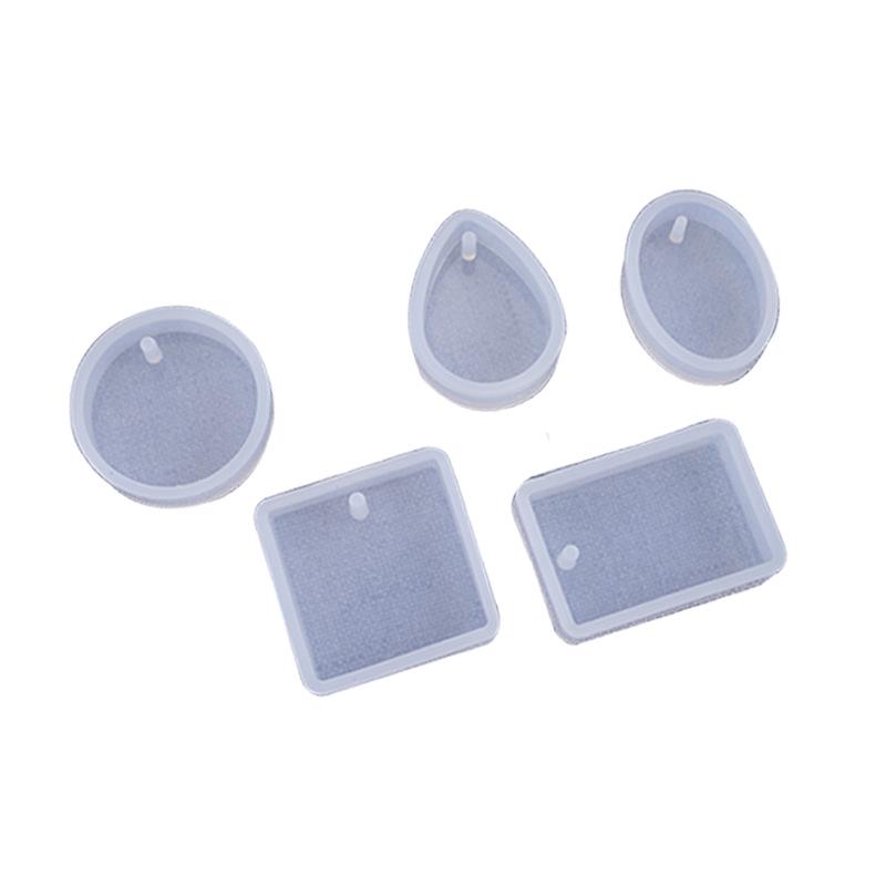 Square Crystal Epoxy Pendant Silicone Mold with Mirror Surface