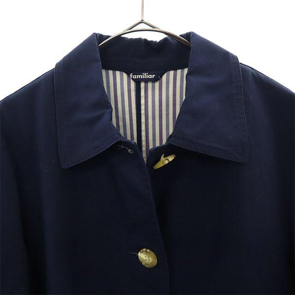 Familiar Stainless collar coat L Navy Kid's Used