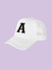 1Pc children's 26 letter printed baseball cap, fashionable sunshade duckbill cap for spring summer, breathable mesh trucker cap