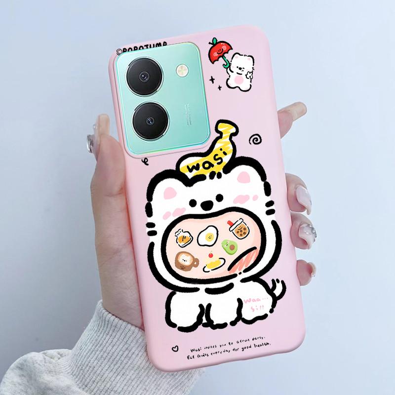 For Vivo Y27s Case Vivo Y36 Russian Cover Beautiful Butterfly Flower Girls Design Bumper Shell For Vivo V2247 V2322 Back Housing