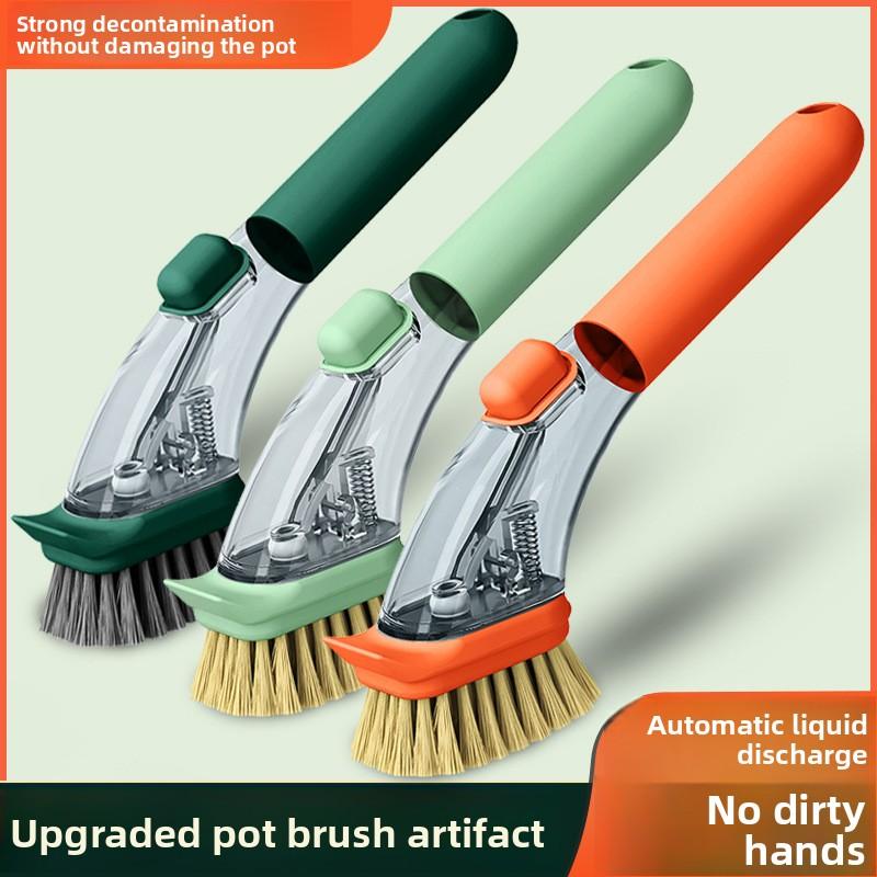 Long handle Sisal Kitchen Pot Cleaning Brush, Plastic, Non scratch