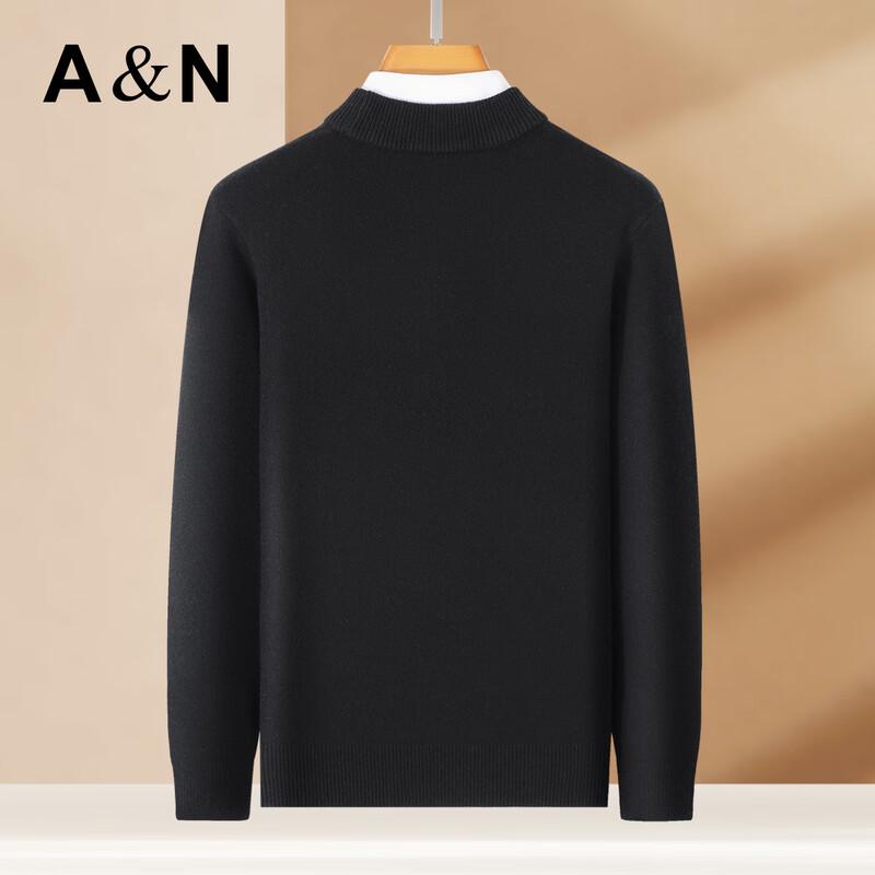 Antonio Men's Plus Velvet 100% Wool Thermal Sweater