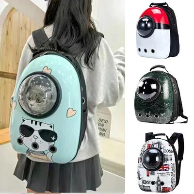 Cartoon-Druck-Katzen-Rucksack-Träger Haustier-Outdoor-Reisebedarf für Katzen Kätzchen Atmungsaktive Katzentransporttaschen Mochila Para Gato