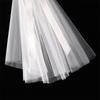 Wedding Veil with Metal Comb Wedding Hair Accessories for Flower Girl 2 Tier Tulle Length 18" Bow Ribbon Embellished