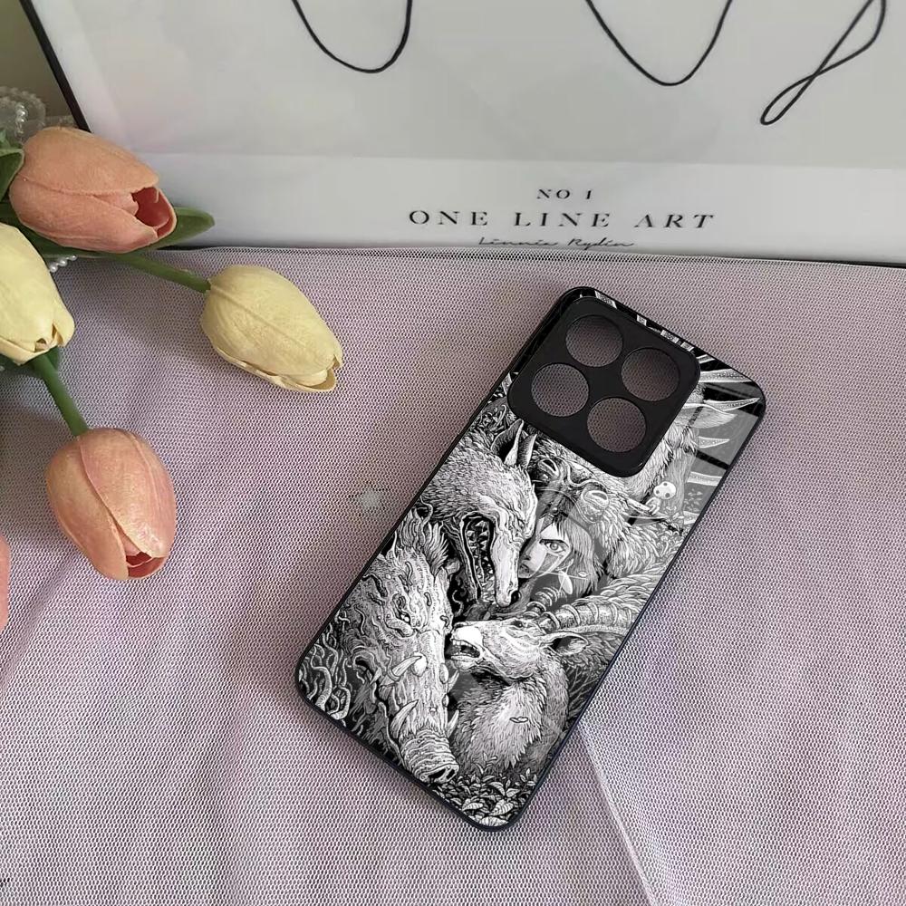 Anime Princesse M-MononokeS Phone Case For Xiaomi Poco F3 4 5 6 X3 NFC X4 GT X5 6 M3 4 5 5s 6 Pro 4G 5G Glass Cases