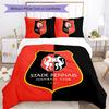 Stade Rennais FC Pattern Bedding,Quilt Set Quilt Cover Pillowcase Home Birthday Gift (1*duvet Cover+2*pillowcase,without Core)