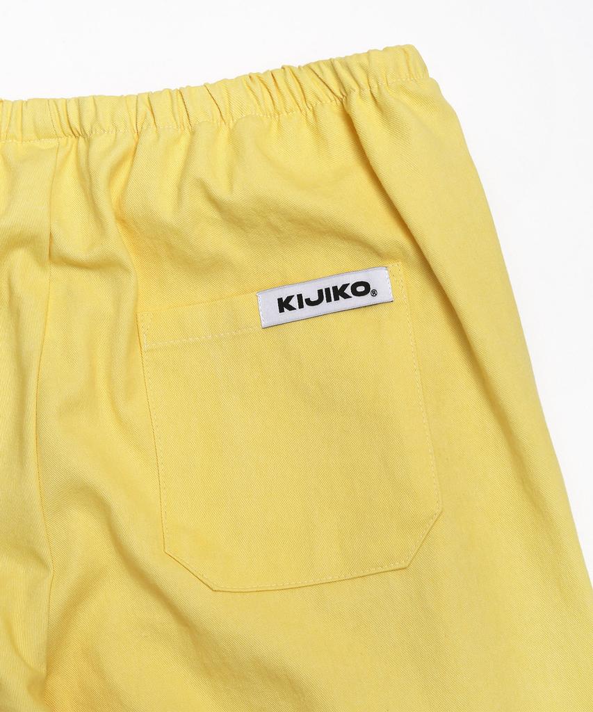 KIJIKO Ke613. Move Pigment Wide Pants Yellow