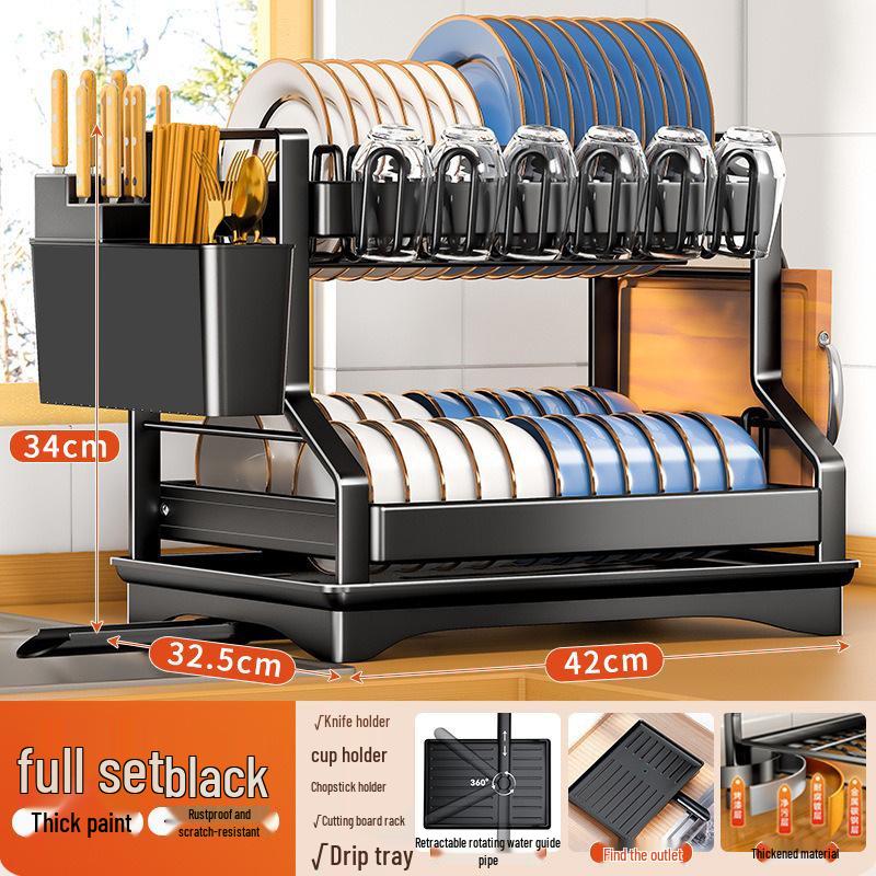 

Многофункциональная самосливная кухонная сушилка для посуды для мисок, тарелок и палочек для еды