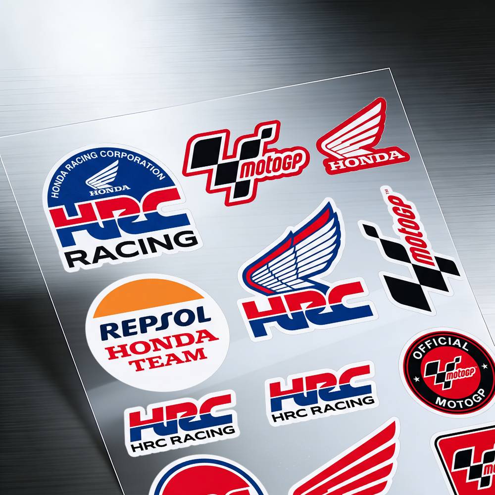 FOR HONDA HRC H WING Reflective Motorcycle Stickers Waterproof Vinyl Decals for Motorbike Helmet Fuel Tank Bike TP6