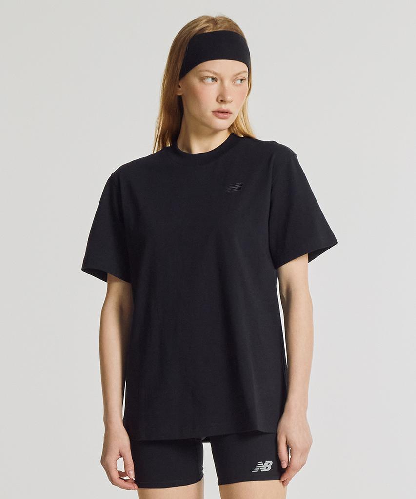 Nyuballanseu Nbneg3V712 / Women Premium Essential Small Logo Short Sleeve T-Shirt (Black)