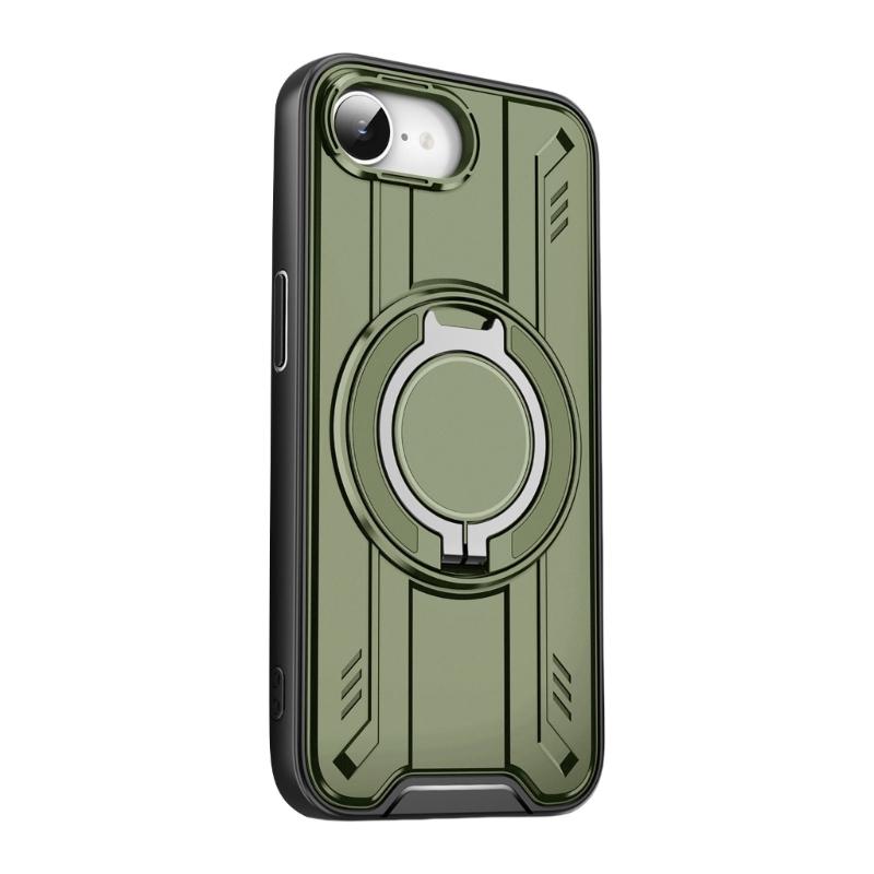 Phone Case for Phone 16E 360 Degree Rotation Kickstand TPU+PC Protective Shock Grade Shell Phone Case