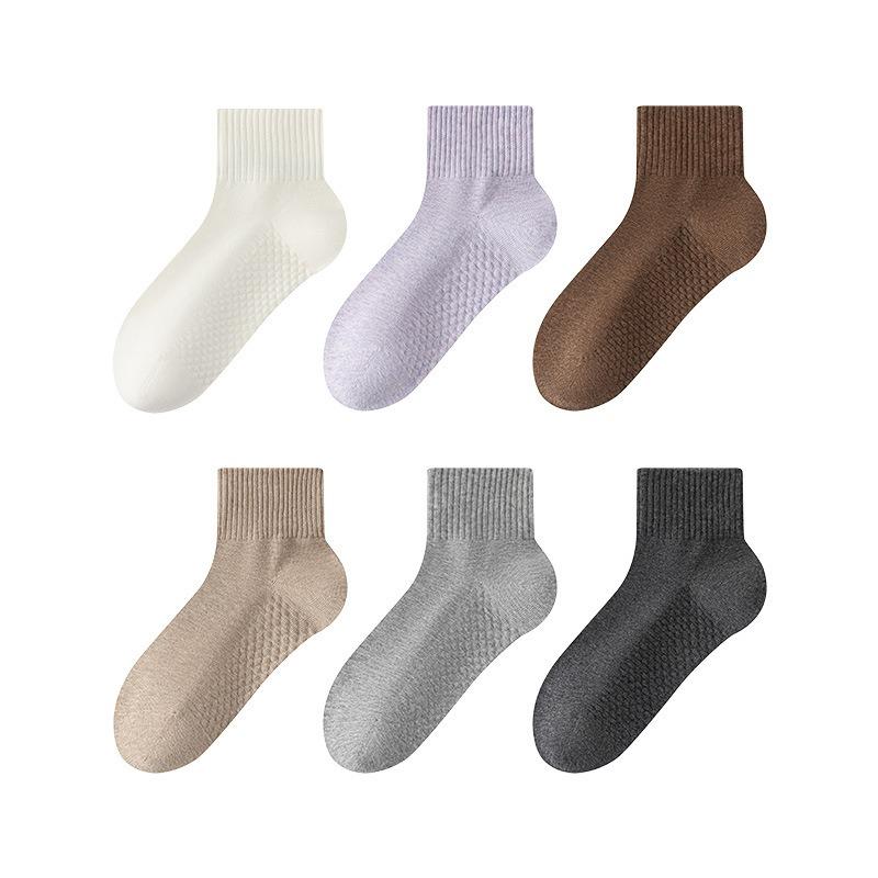 Female Autumn Leisure Pure Cotton Massage Bottom Essential Oil Moisturizing Deodorant Feet Boneless Sports Tube Socks