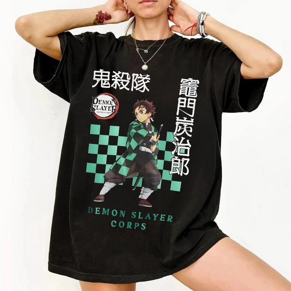 Demon Slayer Tanjiro Graphic Tee Demon Slayer Shirt Manga Anime Vibrant Unisex T