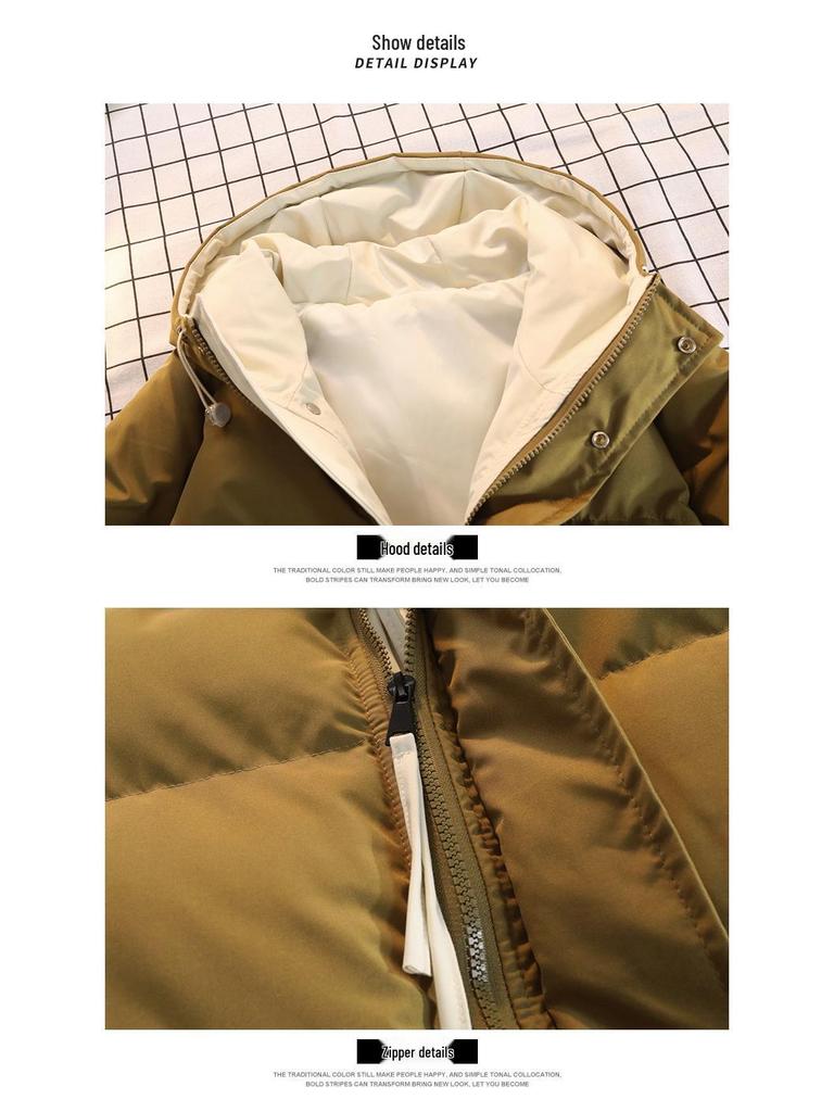 Men's Winter Hooded Cotton Jacket - Two-Piece Design, Thick, Loose, Trendy Outerwear