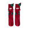 Christmas Socks Funny Cartoon Design Comfortable Breathable Holiday Mid-Calf Socks for Couples