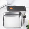 4Pc Stainless Steel Food Storage Containers Set Thickened Leakproof Stackable For Fridge Freezer And Pantry Organization