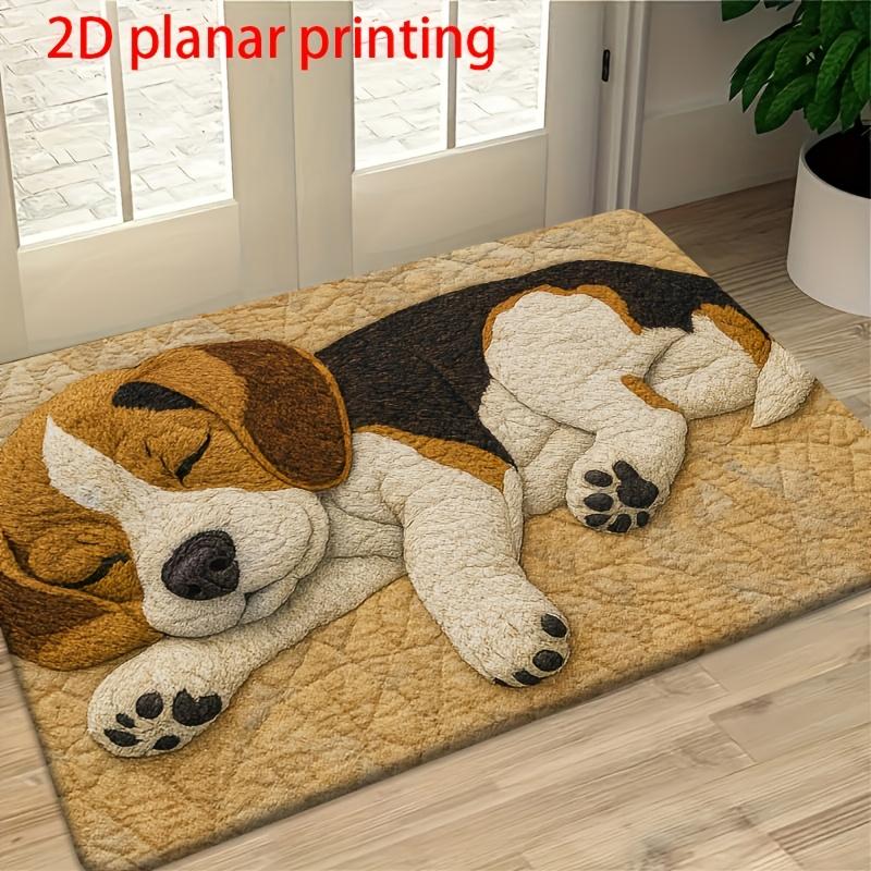 VIKAMA 3D Stereo Beagle Mat Lovely Non-Slip Indoor Outdoor Entrance Doormat Bedroom Living Room Carpet Home Decoration