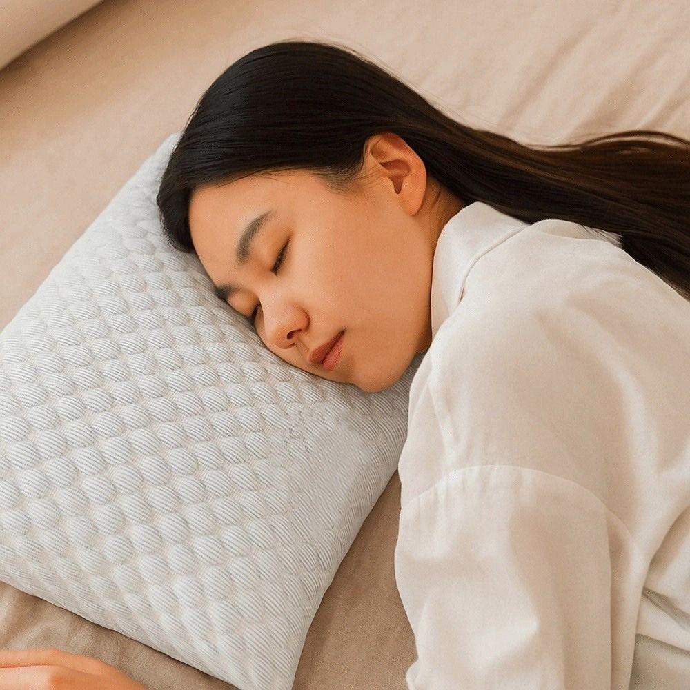 Slow Rebound Ice Silk Pillow Soft Material Students Pillow Practical Summer Sleeping Mat  Bed Use
