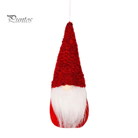 Weihnachtsdekoration zum Aufhängen, Zwergen-Ornamente aus Plüsch, handgefertigt, gesichtslose Zwergfigur für Baum, Wand, Kamin, Fensterdekoration