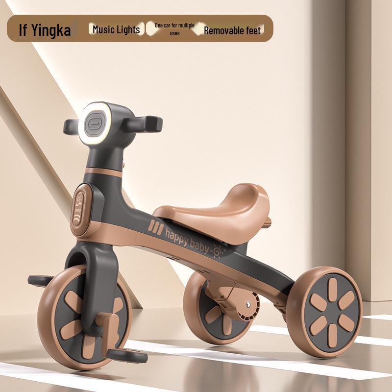 Multifunctional Children's Tricycle & Balance Bike with Music - Lightweight Outdoor Pedal Stroller