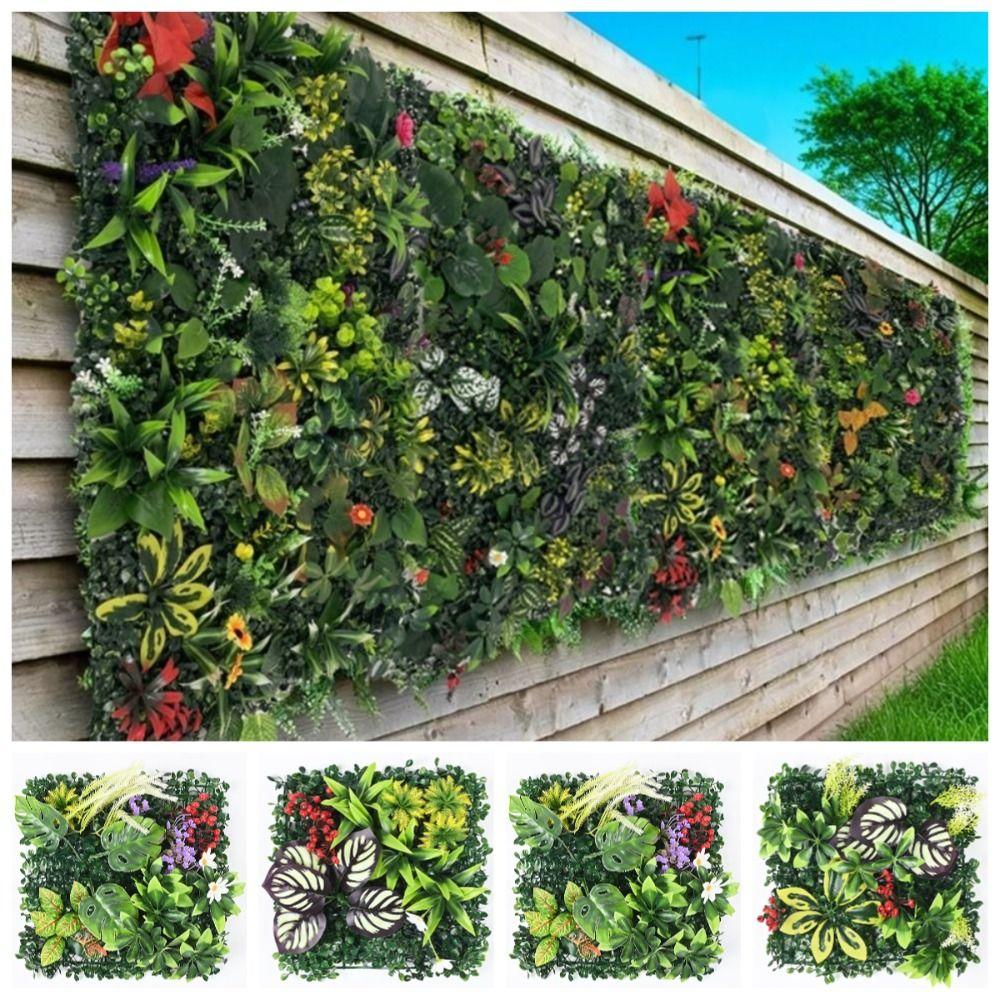DIY Artificial Plant Wall Panel Flower Simulation Maple Plant Sheet  Living Room