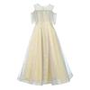 Elegant Girls' Long Formal Champagne Dress for Summer Piano Performance