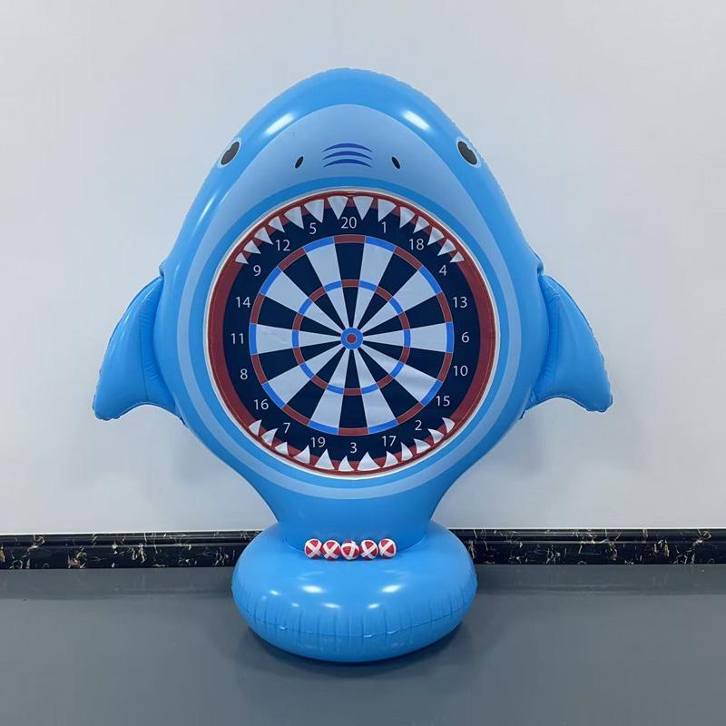 

New PVC Inflatable Throwing Target Cute Cartoon Animal Dart Board Children s Lawn Water Throwing Inflatable Target with 4 Balls