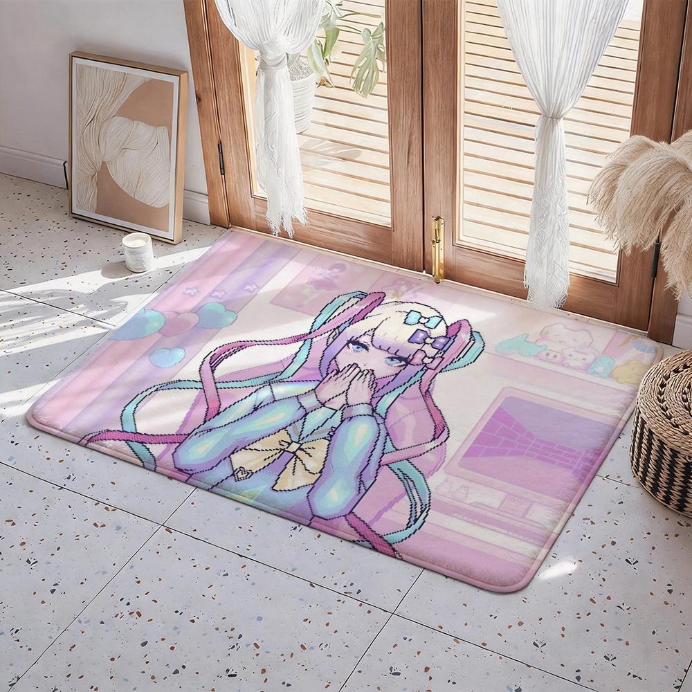 Game N Needy Girl Overdose Floor Mat Eco  Flannel Doormat Non Slip Odorless Indoor Floor Rug Soft Short Plush Home Mat