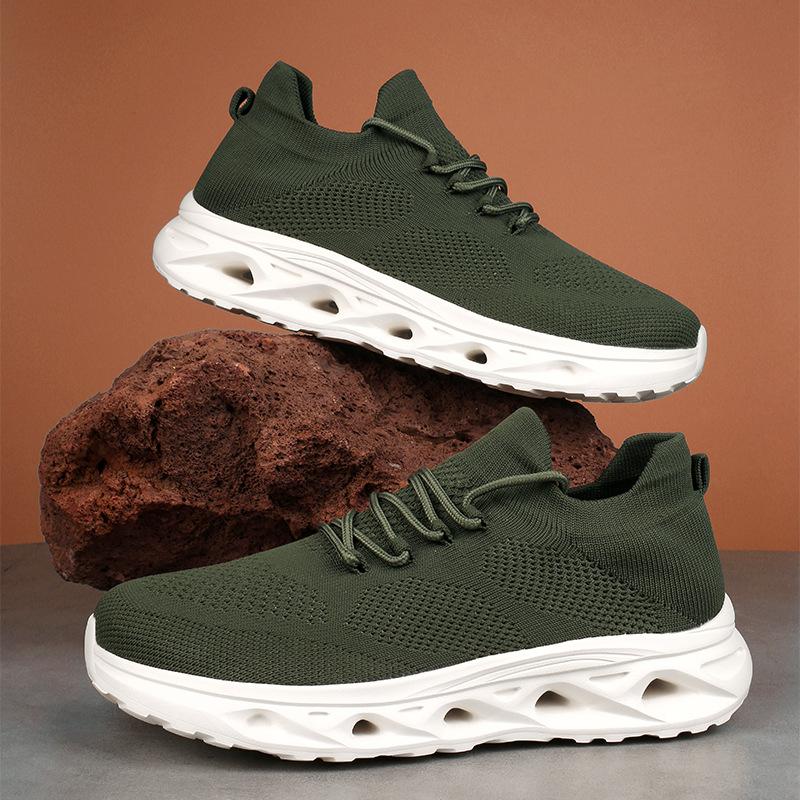 Comfortable and breathable mesh shoes, light cushioning low-top soft-soled sports shoes, outdoor casual trendy shoes