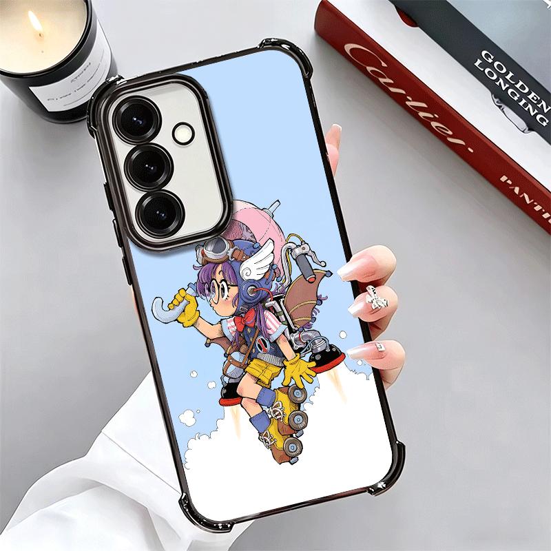 Arale S-Slump Anime Plating Phone Case For Samsung A17 A07 A37 A57 A16 A56 A15 A55 A14 A54 A13 A53 A26 A36 A25 A35 A24 A34 A23 A