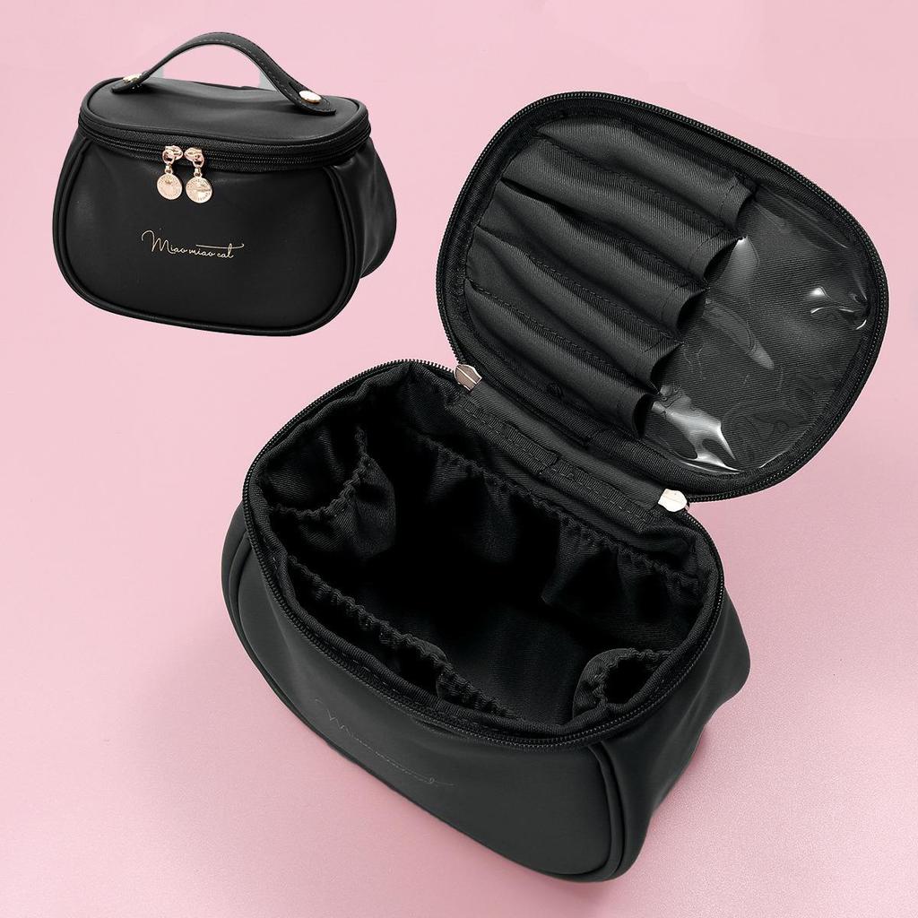 Stylish Large-Capacity Waterproof Makeup Bag with Handle – Portable Luxury Lipstick Storage
