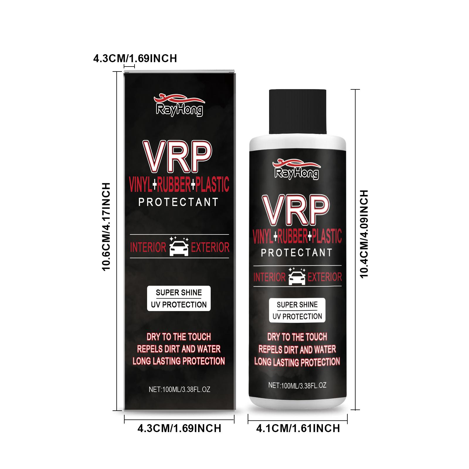 

VRP Vinyl Rubber Plastic Refurbishment Agent Long Lasting Non-Greasy Super Shine Dressing for Tires Trim Back To Shiny Car Care