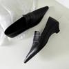 2026 Spring Pointed Toe Low Heel Women Loafers Shoes Concise Slip On Single Shoes Designer Elegant Stripper Party Ladies Shoes