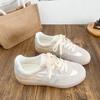 With Skirt German Training Shoes Women's Summer Breathable Thin Popular Lightweight Flat Baseplate Shoes Retro Board Shoes Casual Little White Shoes