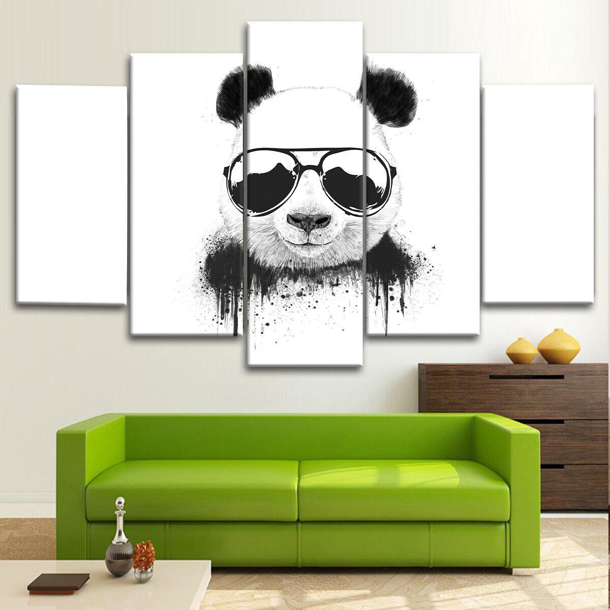 

5 шт. крутой забавный Swag Panda 5 шт. холст настенный художественный принт домашний декор картины плакаты фотографии 5 шт. HD печать без рамки