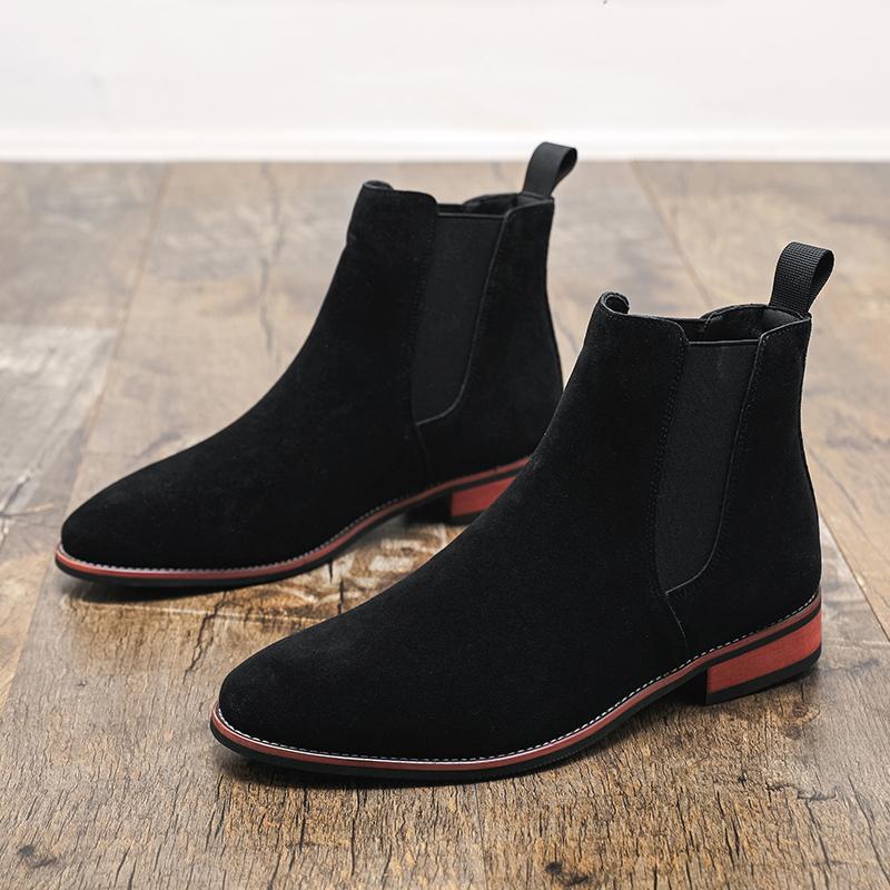 

Classic Men Chelsea Shoes High-top Korean-style Versatile Business Boots European American Ankle Boots Men Sizes 38-46 46