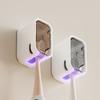 Dustproof Wall-mounted Toothbrush Holder Punch-free Bathroom Organizer For Electric Toothbrush Storage