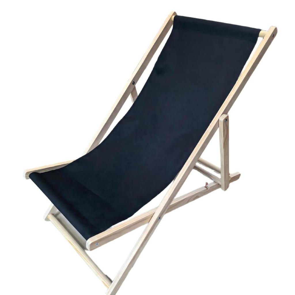 Adjustable Solid Wood Beach Lounger: Outdoor Folding Chair for Leisure & Camping