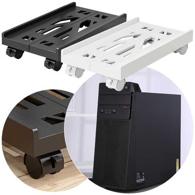 Computer Tower Stand Adjustable Mobile CPU Stand with 4 Caster Wheels Computer Mainframe Bracket PC Tower Stand Holder