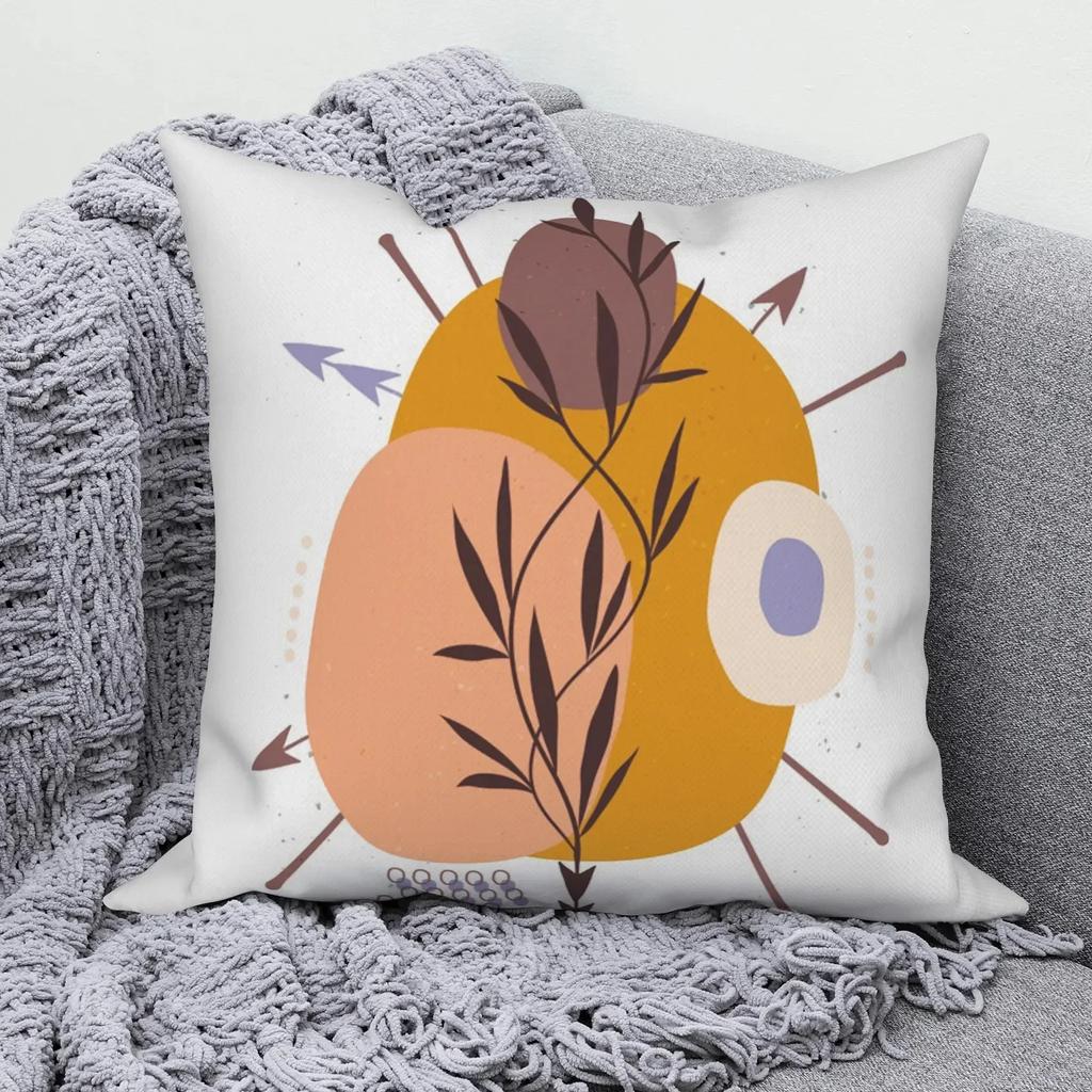 Car Living Room Sofa Cushion Cover Luxury Home Decoration Pillow Cover Abstract Creative Leaf Print Pattern Cushion Cover