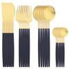 24pcs Dinnerware Set Stainless Steel Tableware Set Knife Fork Spoon Flatware Set Cutlery Set Knife Fork Spoon Tea Spoon