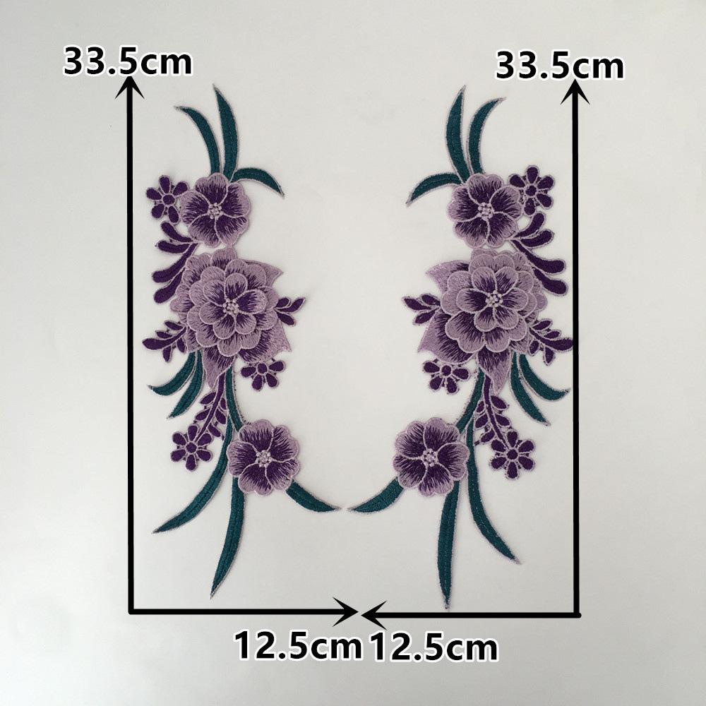 Diy Sewing Color Embroidery Corsage Decorative Patch Repair Cheongsam Dress Performance Dress Clothing Accessories