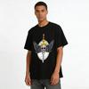 Skull Crown Sword Wing Dark Style Graphic Casual Short Sleeve Tee Pure cotton T-shirt