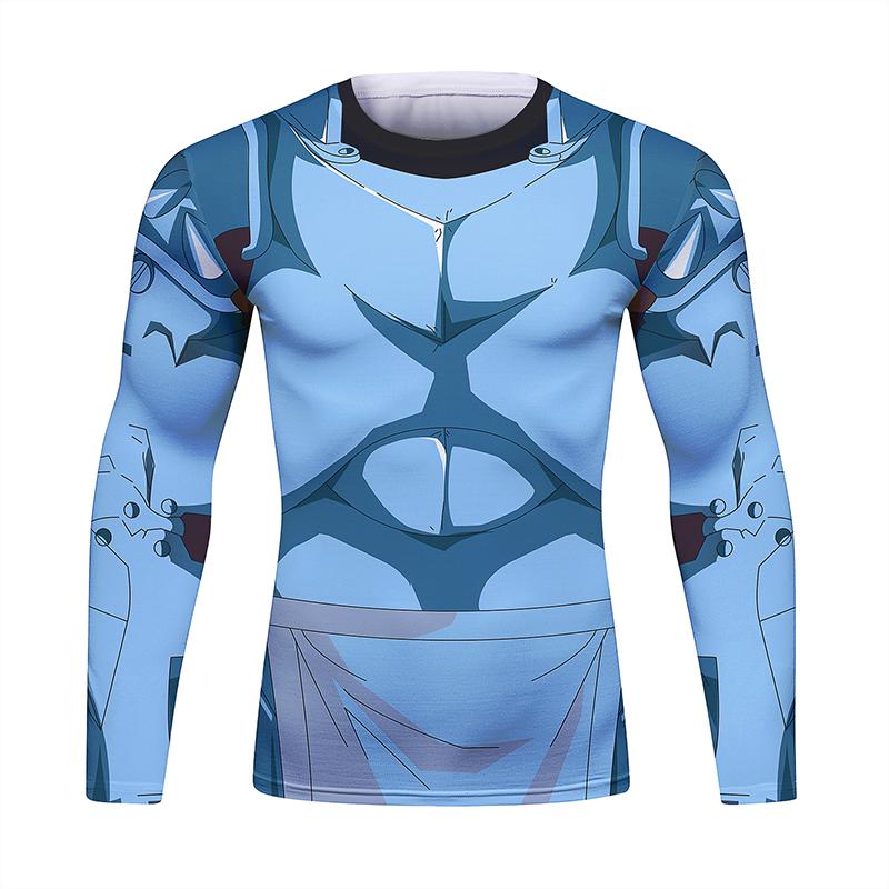 Fight Rashguard Men's Sports T-shirt Tops Fitness Printed Sublimation Boxing MMA Compression Tights Long Sleeve T-Shirts